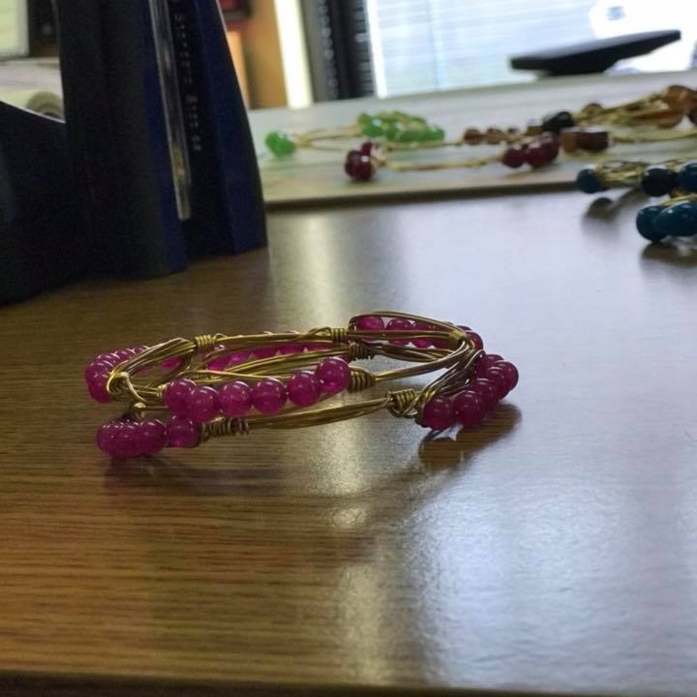 bourbon & boweties inspired wire wrapped bracelet